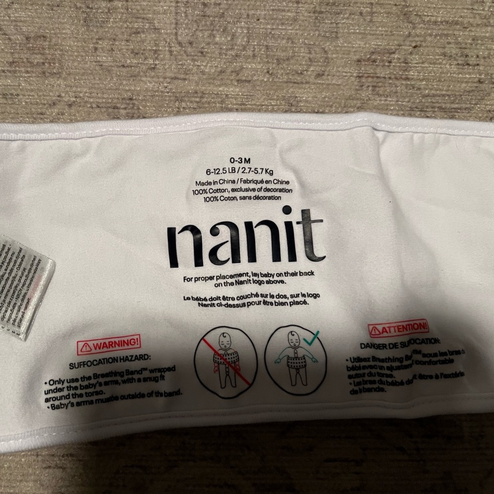 Nanit 0-3 month breathing band